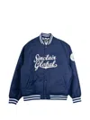 Sinclair Logo-embroidered Bomber Jacket In Blue