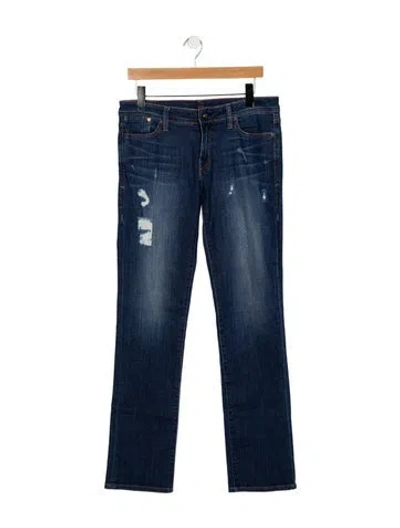 Pre-owned Sinclair Mid-rise Straight Leg Jeans In Blue