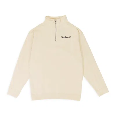 SINCLAIR QUARTER ZIP CREAM SWEATSHIRT