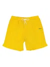 Sinclair Script-logo Mesh Shorts In Yellow