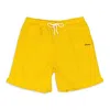 Sinclair Script-logo Mesh Shorts In Yellow