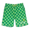 Sinclair Checkered Track Shorts In Green