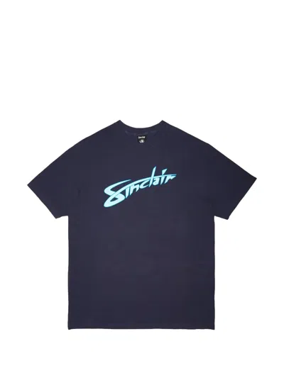 Sinclair Text Logo Short Sleeve T-shirt In Blue