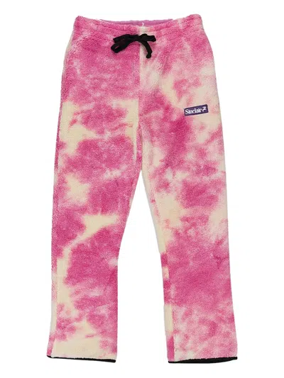Sinclair Tie-dye Fleece Trousers In Pink