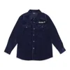 Sinclair Twist Cord Navy Blue Button Down Shirt In Blue