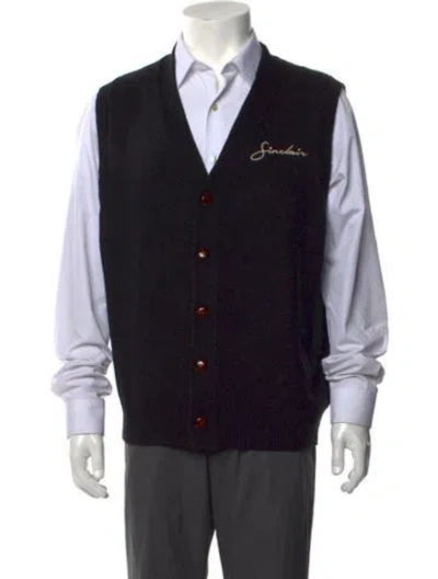 Pre-owned Sinclair V-neck Sleeveless Sweater Vest W/ Tags In Black