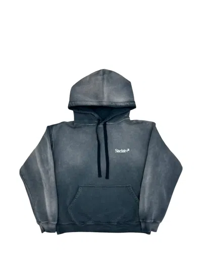 Sinclair X Hirshleifers Graphic-print Hoodie In Blue