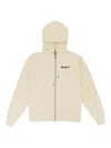 Sinclair Zip Up Cream Hoodie In Neutral