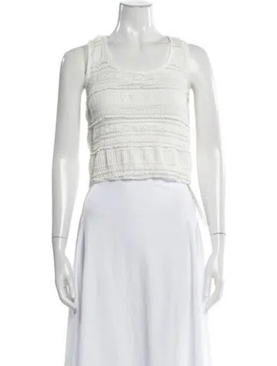 Pre-owned Sinead Gorey Crew Neck Sleeveless Top In White