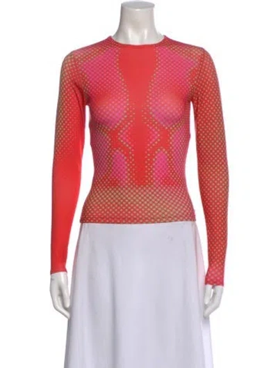 Pre-owned Sinead Gorey Graphic Print Crew Neck Top W/ Tags In Pink