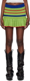 Sinead Gorey Green Ra-ra Miniskirt In Green Blue