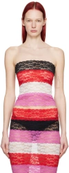 Sinead Gorey Multicolor Paneled Tank Top In Red Pink Black