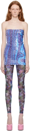 Sinead Gorey Purple & White Swirl Reversible Minidress In Purple/white