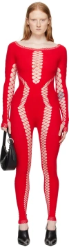 SINEAD GOREY RED CUT OUT JUMPSUIT