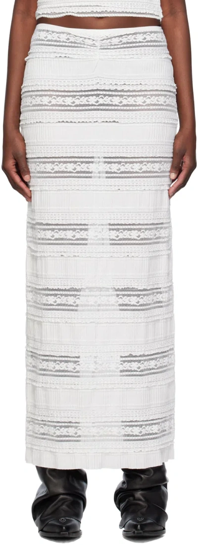 Sinead Gorey White Semi-sheer Maxi Skirt