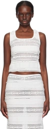 Sinead Gorey White Semi-sheer Tank Top In White