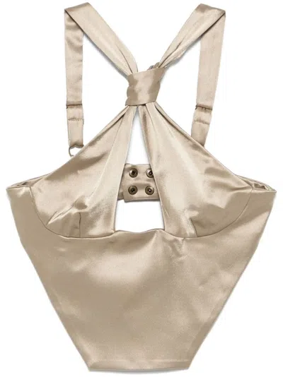 Sinéad O’dwyer Bib Top In Neutrals