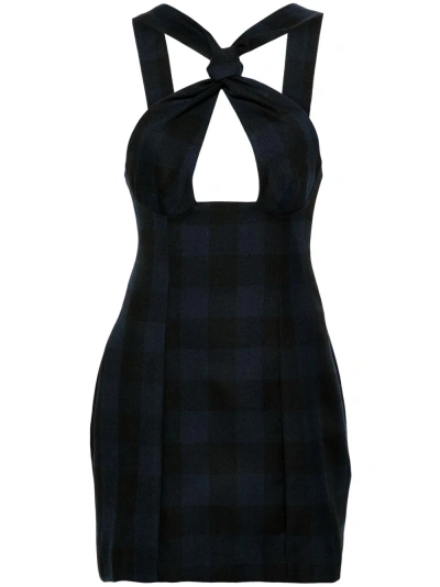 Sinéad O’dwyer Tie Wool Minidress In Blue