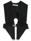 Sinéad O’dwyer Denim Waistcoat In Black