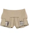 Shop Sinéad O’dwyer Mini Belt Culottes In Brown