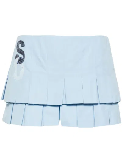 Sinéad O’dwyer Ra-ra Pleated Skort In Blue