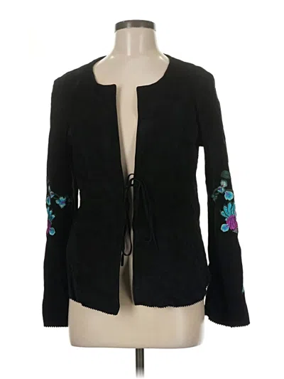 Pre-owned Single Blazer Jacket In Black
