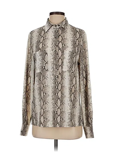 Pre-owned Single Los Angeles Long Sleeve Blouse In Silver