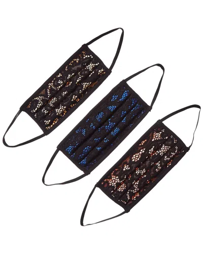Single Set Of 3 Cloth Face Mask In Purple