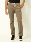 Single Stitch Drawstring Corduroy Pants In Brown