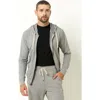 Single Stitch Everyday Full Zip Hoodie In Gray