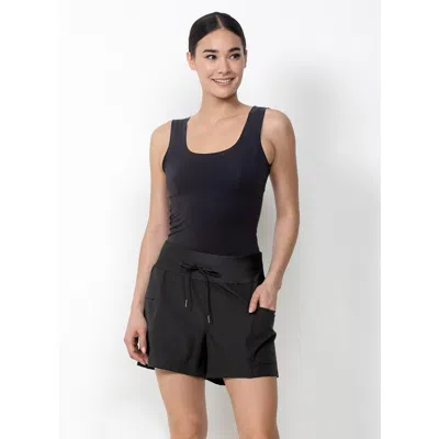 Single Stitch Lightweight Cargo Short In Black