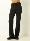Single Stitch Sueded Boot Leg Pant In Black