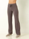 Single Stitch Sueded Boot Leg Pant In Gray