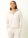 Single Stitch Ultra Soft 1/4 Zip Pullover In White