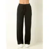Single Stitch Ultra Soft Wide Leg Pant In Black