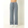 Single Stitch Ultra Soft Wide Leg Pant In Blue