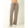 Single Stitch Ultra Soft Wide Leg Pant In Brown
