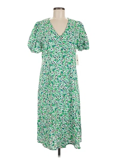 Single Thread Casual Dress In Green