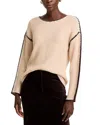 Single Thread Contrast Trim Sweater