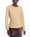 Single Thread Cotton Flare Sleeve Cardigan In Neutral