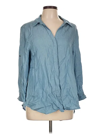 Pre-owned Single Thread Long Sleeve Blouse In Blue