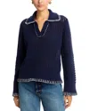 Single Thread Open Stitch Sweater In Blue