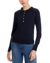 Single Thread Ribbed Polo Sweater In Blue