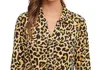Single Thread Ruched Front Shirt Animal Print In Multi