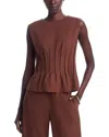 Single Thread Ruched Tank Top In Brown