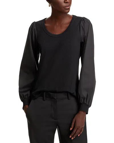 Single Thread Scoop Neck Top In Black