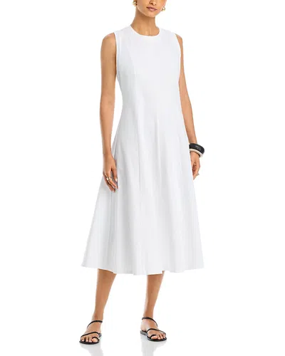 Single Thread Seamed Knit Dress In White