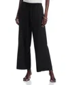 Single Thread Tie Front Pants In Black