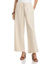 Single Thread Tie Front Pants In Neutral