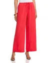 Single Thread Tie Front Pants In Red